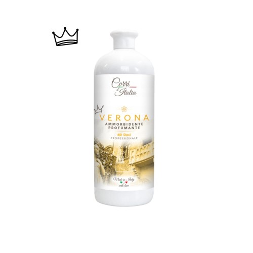 Corri d'Italia płyn do płukania VERONA 1000 ml - biała butelka z etykietą, widok frontalny z koroną graficzną w tle.