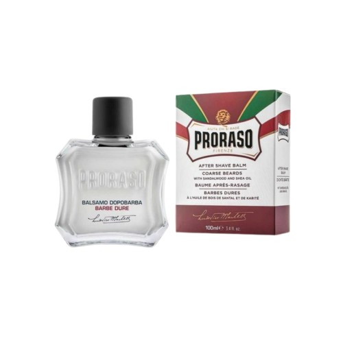 Proraso balsam po goleniu dla twardych bród 100ml - butelka i opakowanie, widok frontalny
