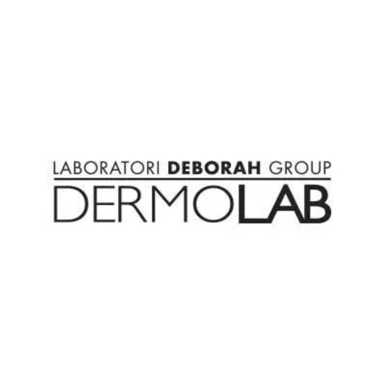Dermolab Eliksir Młodości krem do szyi i dekoltu - logo i nazwa marki Laboratori Deborah Group na białym tle.