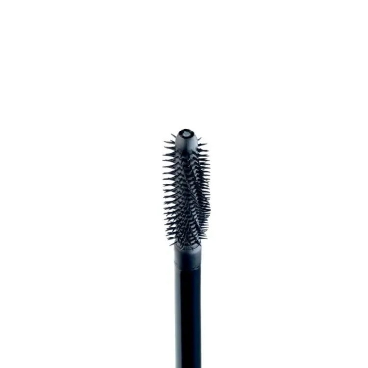 Maskara Double Effect Volume&amp;Length - czarna szczoteczka do tuszu do rzęs na białym tle, zbliżenie na głowicę produktu