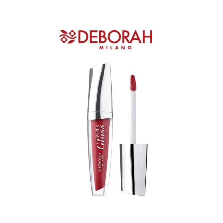 Deborah Milano Super Gloss błyszczyk Brick Red 07 - widok produktu z otwartą aplikatorem