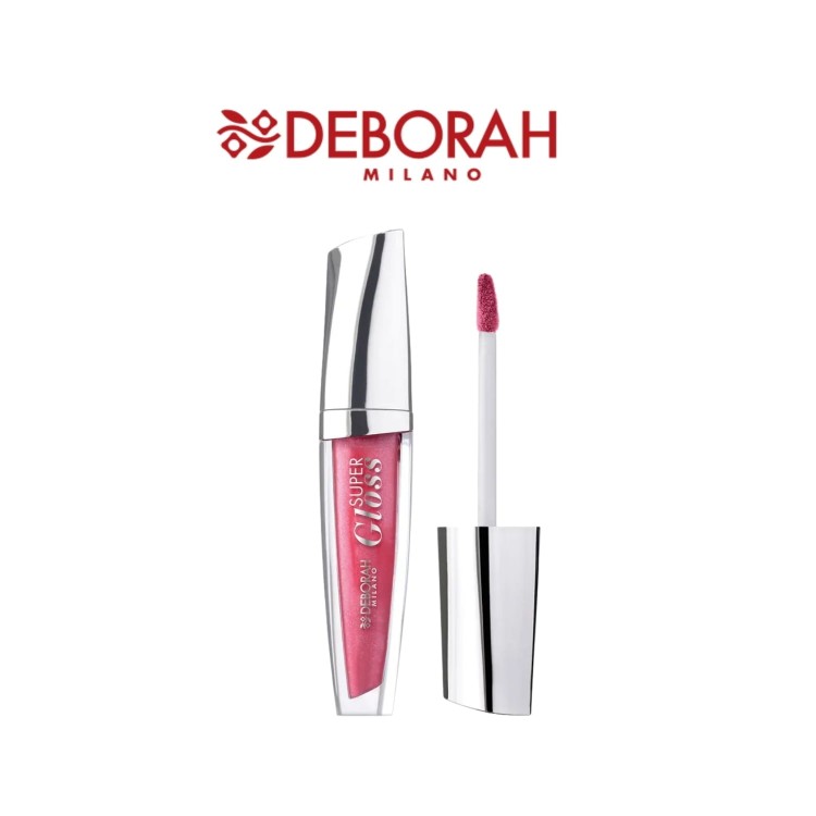 Deborah Milano błyszczyk Super Gloss Pearly Cherry 4 - flakon z aplikatorem, widok produktu z otwartym wiekiem