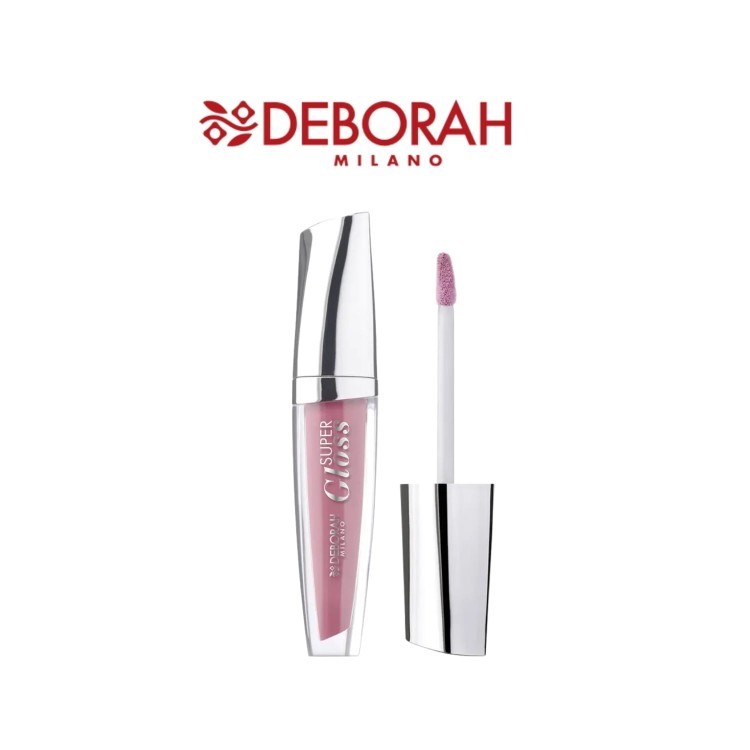 Deborah Milano Super Gloss błyszczyk do ust Pink 3 - opakowanie z aplikatorem i otwartym produktem
