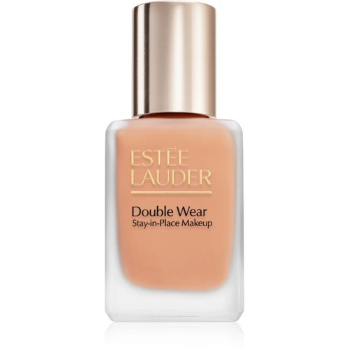 Estée Lauder Double Wear Stay-in-Place Makeup SPF 10 podkład matujący 2N2 Buff 30ml - buteleczka z beżową zawartością i metalicznym korkiem, widok frontalny.