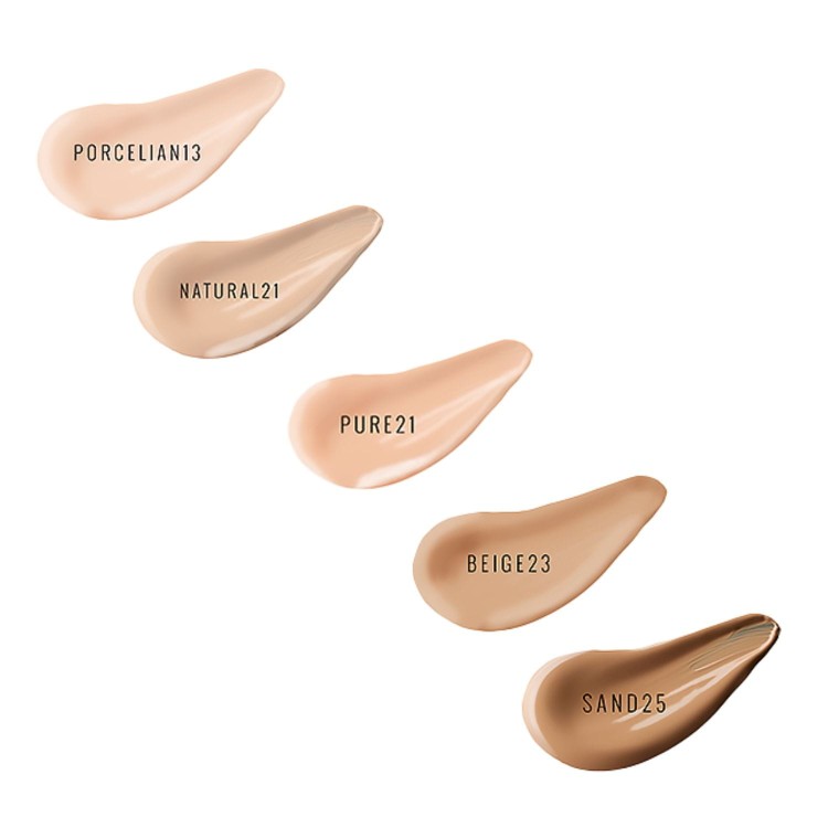 Nu Zero cushion 03 Natural 21 SPF24 - podkład w poduszce, próbki kolorów od jasnego do ciemnego (Porcelain13, Natural21, Pure21, Beige23, Sand25)