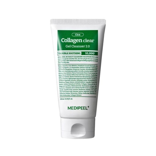 MEDIPEEL Cica Collagen Clear Gel Cleanser 2.0 - żel do mycia twarzy 120 ml, widok frontalny opakowania na białym tle.