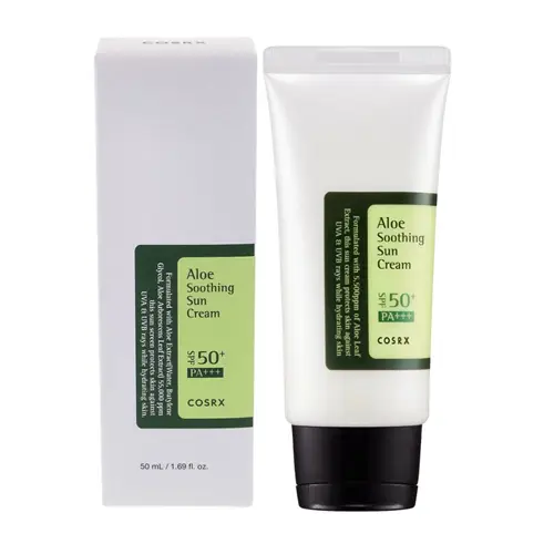 COSRX Aloe Soothing Sun Cream SPF50+ PA+++ Kojący Krem Przeciwsłoneczny z Aloesem 50ml